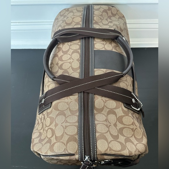 Coach Brown Signature Duffel Bag 
Like New
Minimal Wear and Tear - Picture 5 of 9